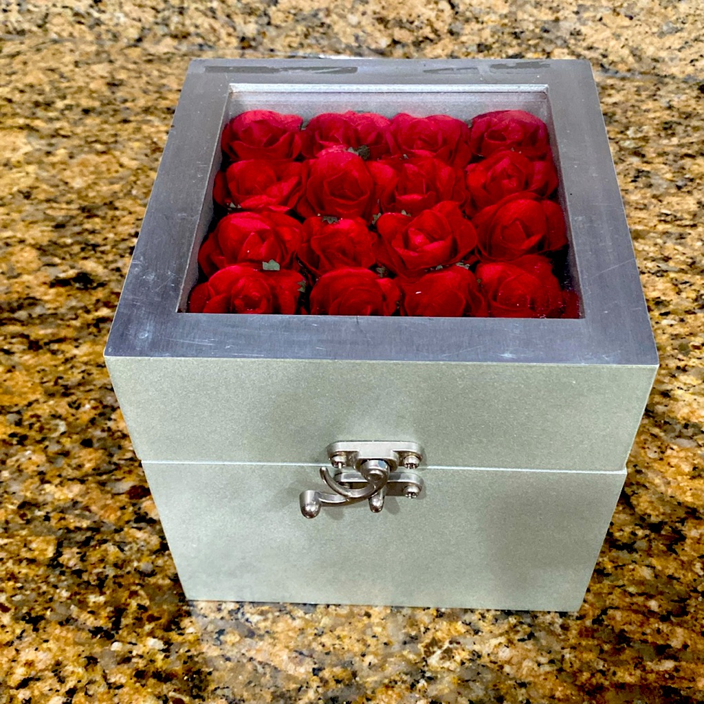 Vintage Silver Jewelry Box With Roses